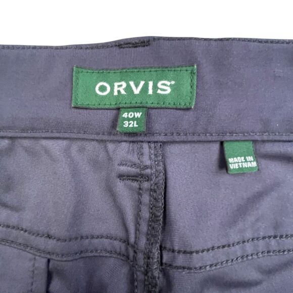 Orvis Tech Pants Mens 40x32 Gray Performance Hybrid Cargo Hiking Trails Trekking - Picture 6 of 12